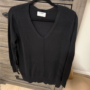 Old Navy Black Women's Lightweight Sweater V-neck size large